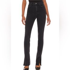 Favorite Daughter Valentina Tower Super High Rise Cigarette 34” Black Jeans
